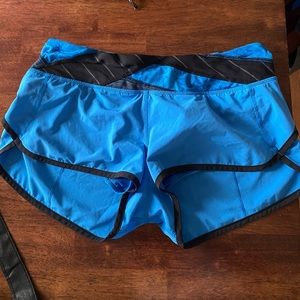 Blue Lululemon Speed Up Shorts